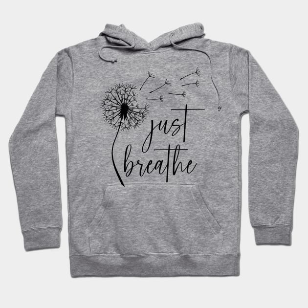 Just Breathe Dandelion Yoga Hoodie by uncommontee